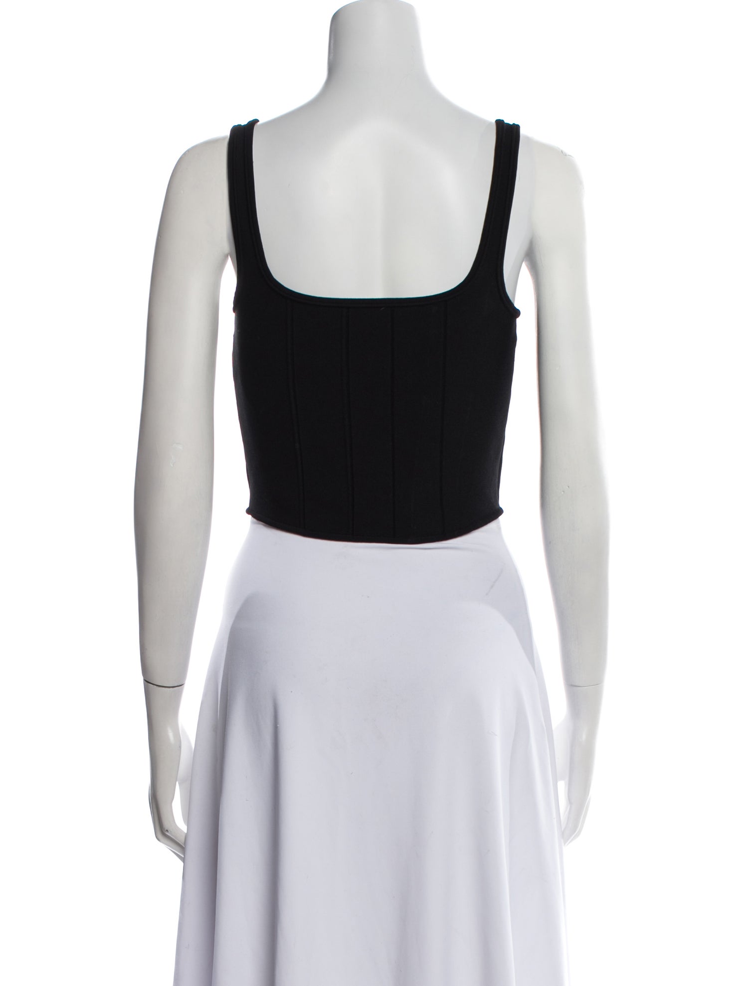 Celine Square Neckline Sleeveless Crop Top
